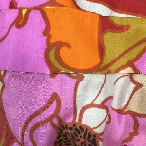 Vtg Size S Dress 60s Paradise Hawaii Honolulu Maxi Tropical Bright Floral Long