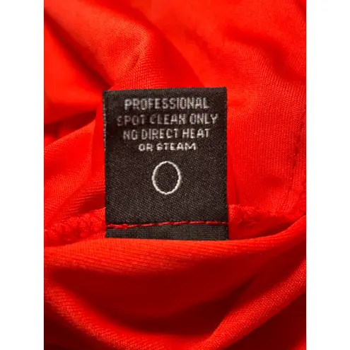 MSK Red Metallic Gold Pleated Halter Maxi Dress Women's 14 Formal Evening Gown