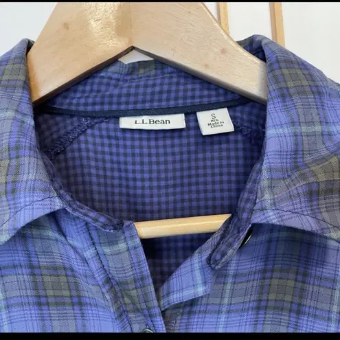 L.L.Bean  Camp Blue Plaid Shirt