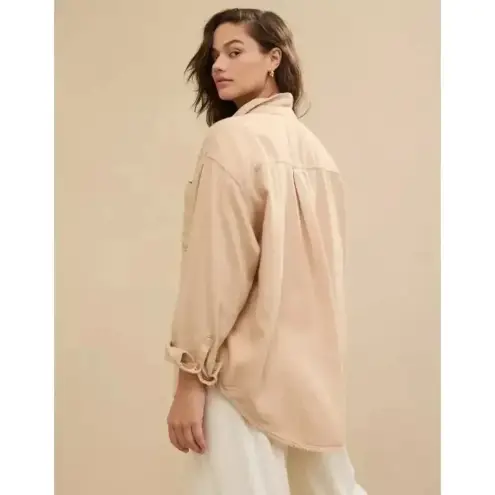 Aerie NWT  Anytime Fave Shirt Koko Brown Oversized Relaxed Classic Size M
