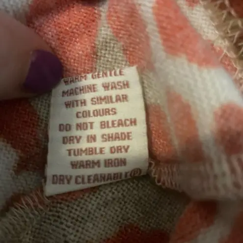 Aryeh Dark Academia Mini Dress Turtle Neck Brown Orange Cheetah Size M Lagenlook