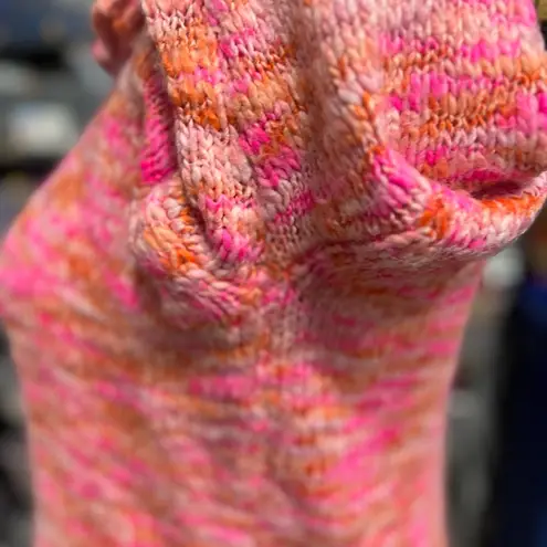 Neon Knit Cardigan XL Pink