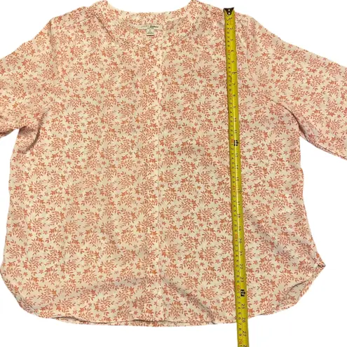 Jachs Girlfriend White Pink Floral Tunic Size Large NWOT