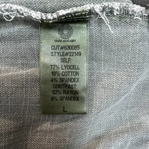 XCVI Pants Womens Large Green Gino Ankle Slit Pull On Lyocell Cotton Pockets L