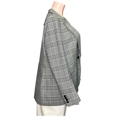 Reiss Tamy Checked Slim Fit Suit Blazer, Grey Check, 14 (US)