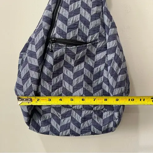 Wild West Colorado Tapestry Sling Bag One Strap Backpack Blue Chevron Vintage