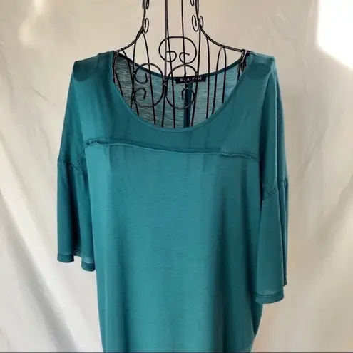 Baja East 100% Modal Short-sleeve Lagenlook Maxi Dress Size X-Small