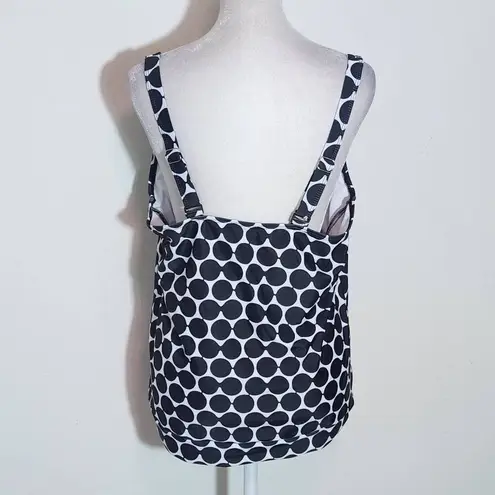 Black and White Circle Print Tankini Swimsuit NWOT Size XXL Polka Dot Tankini