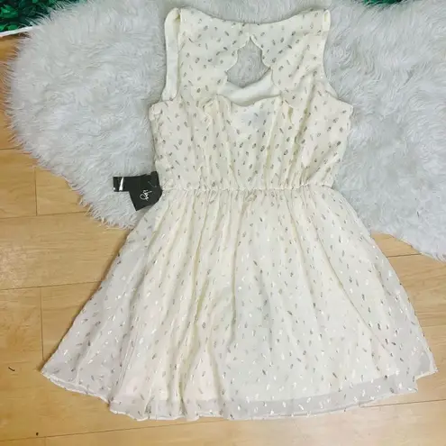 ByxBy sleeveless casual ivory / gold party dress XL Size undefined