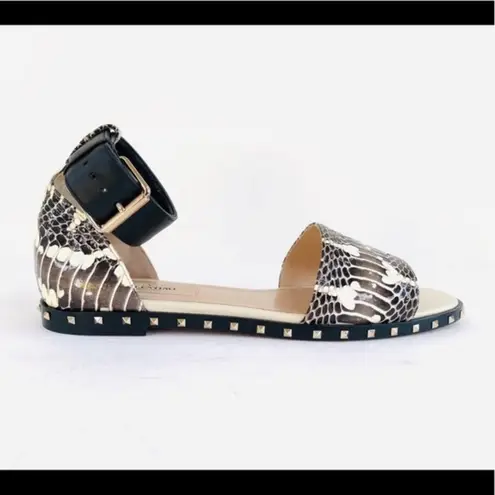 Valentino Garavani Snakeskin Soul Rockstud Sandals