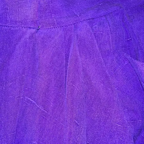 Donna Karan  NY Vintage Silk Purple Pleated Knee-Length Skirt Women Size 6