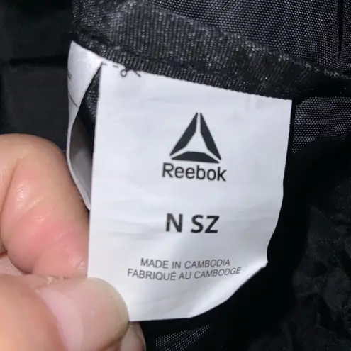 Reebok Black Shoulder Gym Bag~Drawstring~Colorful Graphic Logo~Large~20X14X6