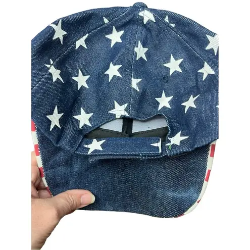 PATRIOTIC RED WHITE & BLUE STARS AND STRIPES USA FLAG HAT BASEBALL CAP UNISEX