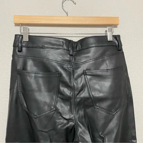 ZARA NWT  Black Faux Leather Straight Leg Pants