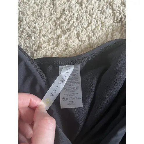 NWT Cyn & Luca Black Wrap One Piece Slimming Full Coverage Swimsuit Size XL