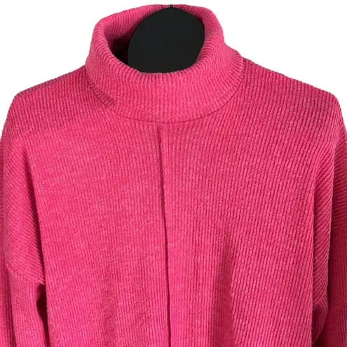 Vince Camuto  ribbed pink turtleneck sweater