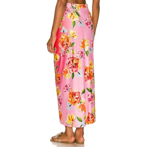 Agua Bendita x REVOLVE Mimi Skirt Pink & Red Blossom Womens Size Small