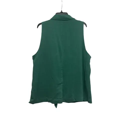 Sundance Callisto Vest Size XL Green Double Breasted Collared