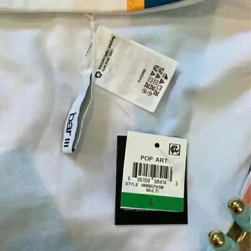 Bar III New with tags  POP ART Printed U-Ring Hipster Bikini Swim Bottom