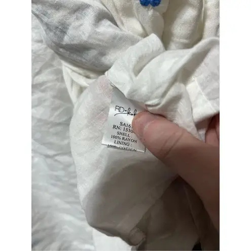 RD & Koko White Embroidered and Beaded Cardigan