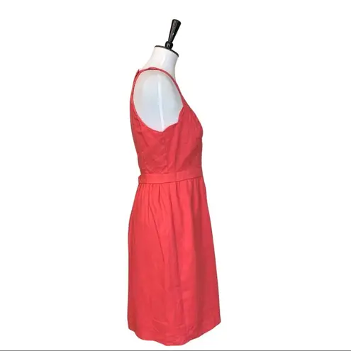 Market & Spruce NEW Halter Dress Linen Coral Linen Cotton Women's Size Medium