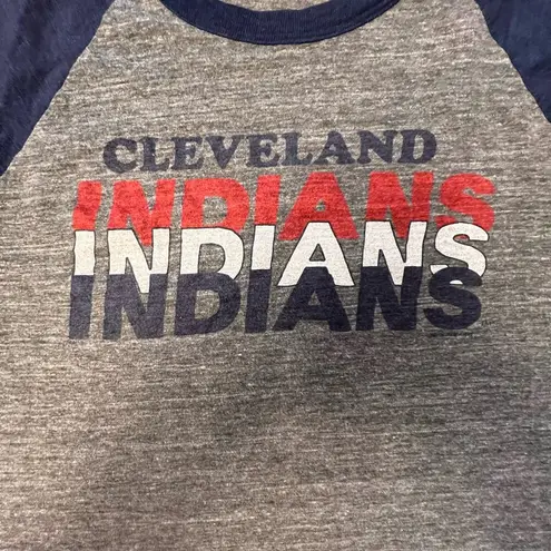 Women's Homage Cleveland Indians Baseball Vintage Raglan T