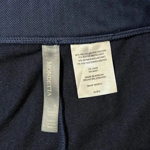 Mondetta NWT Herringbone High Rise Straight Leg Pull-On Pants Navy Blue Size XL