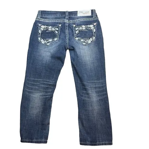 GRACE IN LA Women’s Embellished Jean Capris Size 26