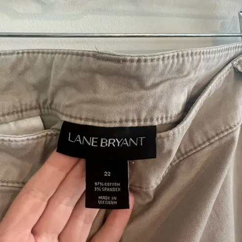 Lane Bryant  Women 22 Plus Size Chino Khaki Tan Beach Classic Cotton Preppy Stapl