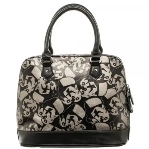 Star Wars Stormtrooper Dome Satchel with Metal Charm Black