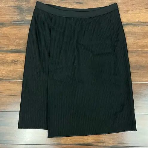 Missoni Faux Wrap Ribbed Black Skirt - Size IT 42/ US 6