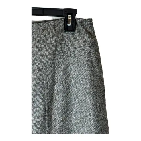 Escada Brown Gray Wool Blend Pocket Panel Front A Line Mini Skirt Size S