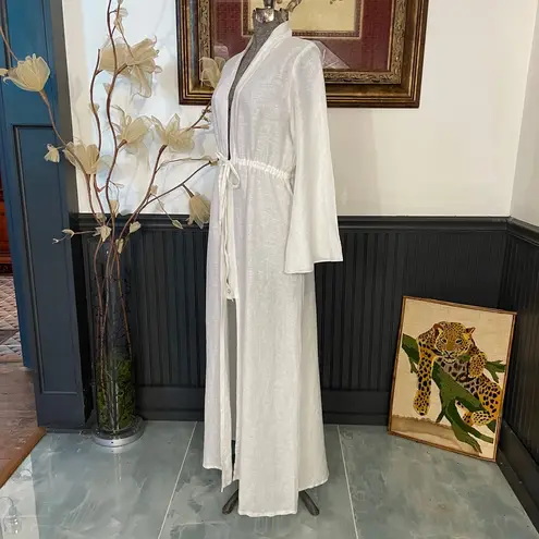 Puro Lino 100% Linen Italian Lagenlook Kimono Duster Coverup Dress