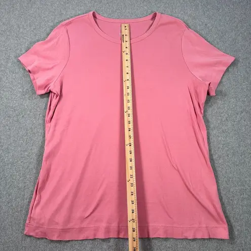 Duluth Trading Co. Short Sleeve Tee Shirt Women's 1X Pink Crew Neck Cotton