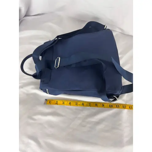 Giani Bernini Backpack Convertible Shoulder Bag Double Zip Navy Blue - Image 10