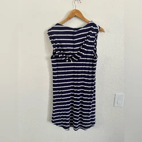 Blue and White Nautical Stripe Swim Coverup Size M