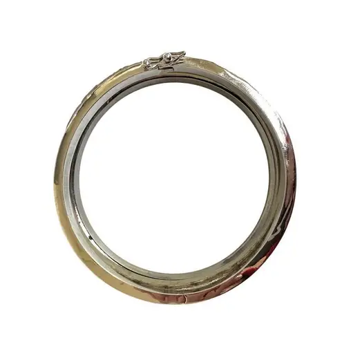 Silver tone bangle bracelets