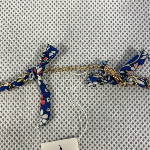 Picky Pica NWT Necklaces Mix of Cotton fabric, Silver Chain and Brass Plate