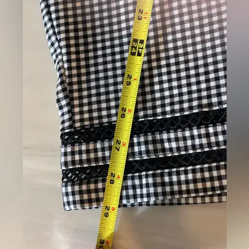 Allison Daley Women’s Pants Size 18 Black White Gingham Cropped Stretch