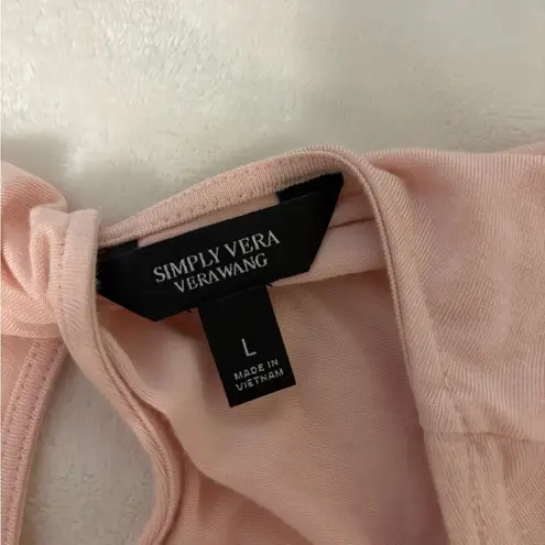 Vera Wang Simply Vera  Pink Relaxed Short Sleeve Tee