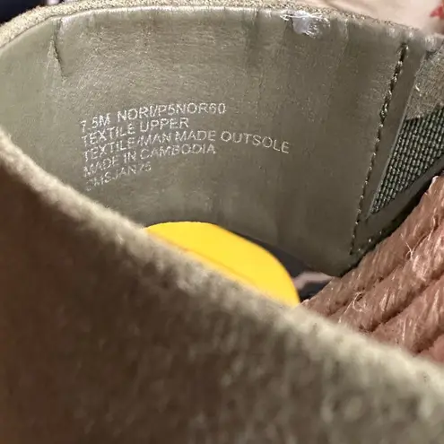 Haute Hippie HH Nori Olive Green Strappy Slip-on Sandal Jute Flats 7.5 M NWOB