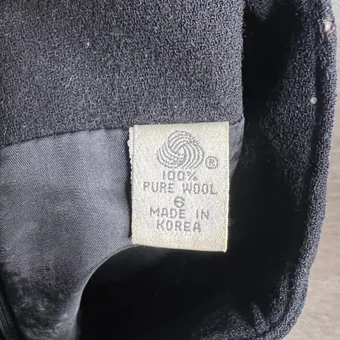 Ellen Tracy Ellen Tracy Vintage Black Wool Midi Pencil Skirt Size 6 Women's