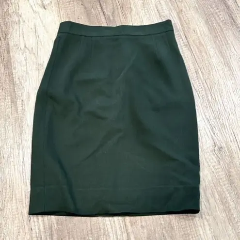 Escada Margaretha Ley Pleated Lined Straight Pencil Skirt Green Size 34 Small