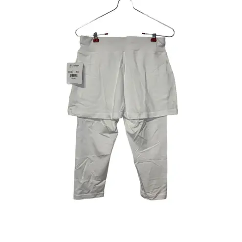 Sofibella Women's Skort Skirt Abaza Capri Legging Golf Tennis White XS NWT