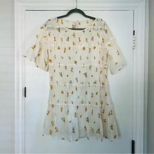 Rebecca Taylor Marigold Ines Smocked Dress S