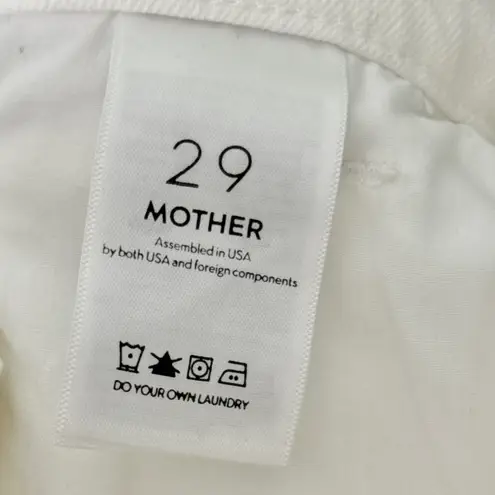 MOTHER Denim MOTHER The Lace Up Dazzler Ankle Chew Jeans Almost Innocent White Size 29