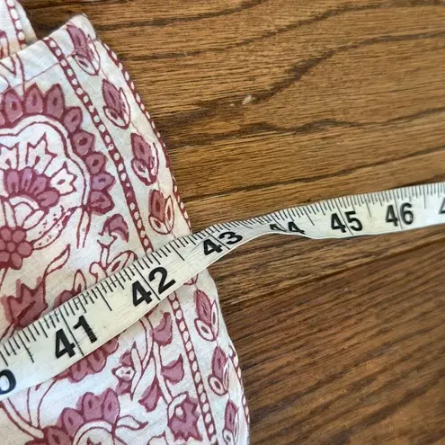 Pomegranateāblock print wrap collared dress size small Pink