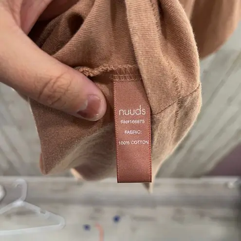 Nuuds Cinnamon Brown 100% Cotton Muscle Tee Tshirt Womens Size XXL Tan