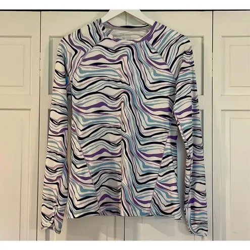 Coolibar UPF 50 patterned geodeālong sleeve top Small Blue