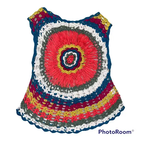 Vila Milano Crochet Sleeveless Top Cover Up